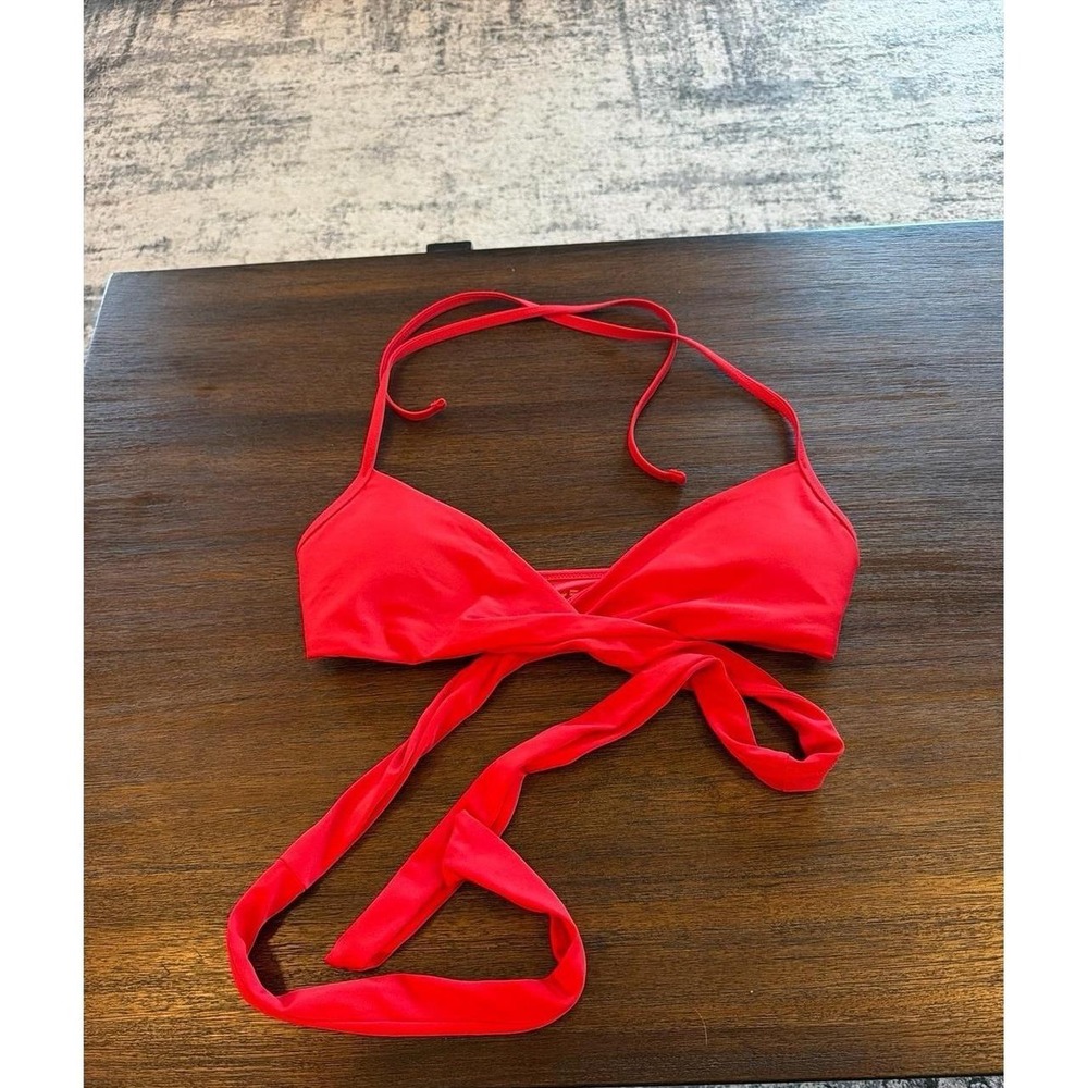 Bikini Top Aerie Red Wrap Small